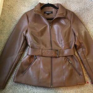 Kenneth Cole Brown Leather Jacket